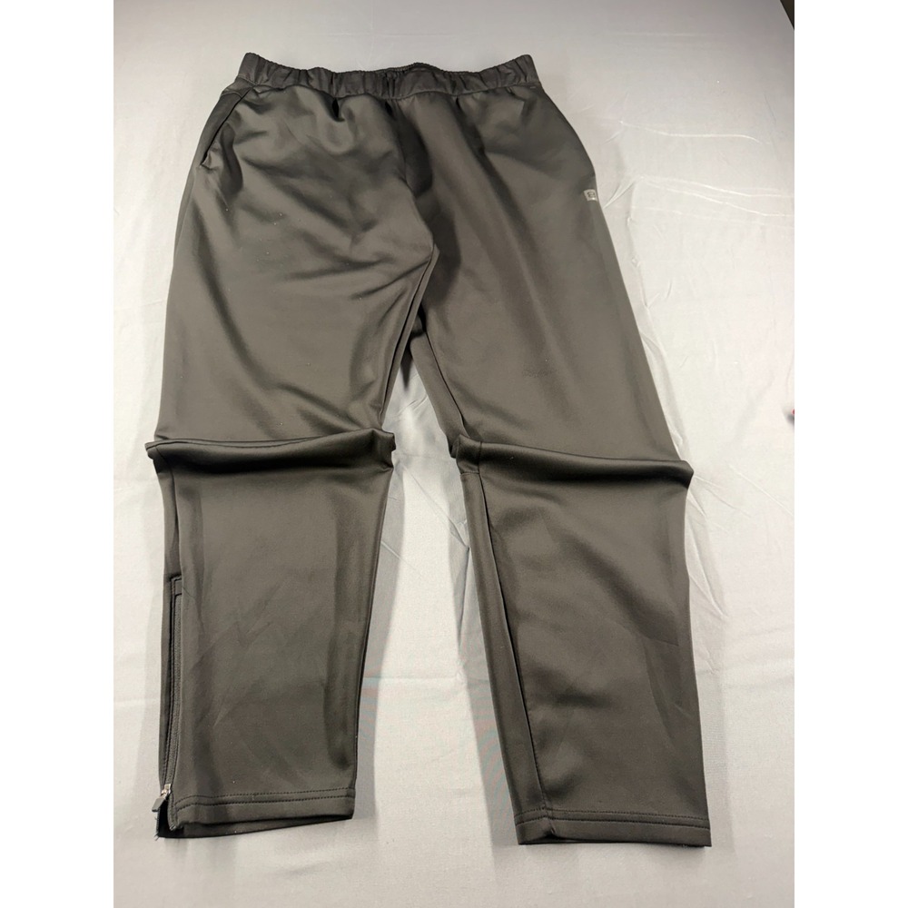 Layer 8 Mens XL Quick Dry Athletic Pants Black Stretch Zip Ankle Training